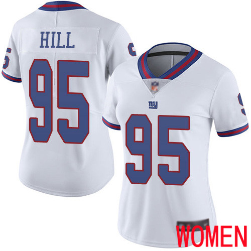 Women New York Giants #95 B.J. Hill Limited White Rush Vapor Untouchable Football NFL Jersey->new york giants->NFL Jersey